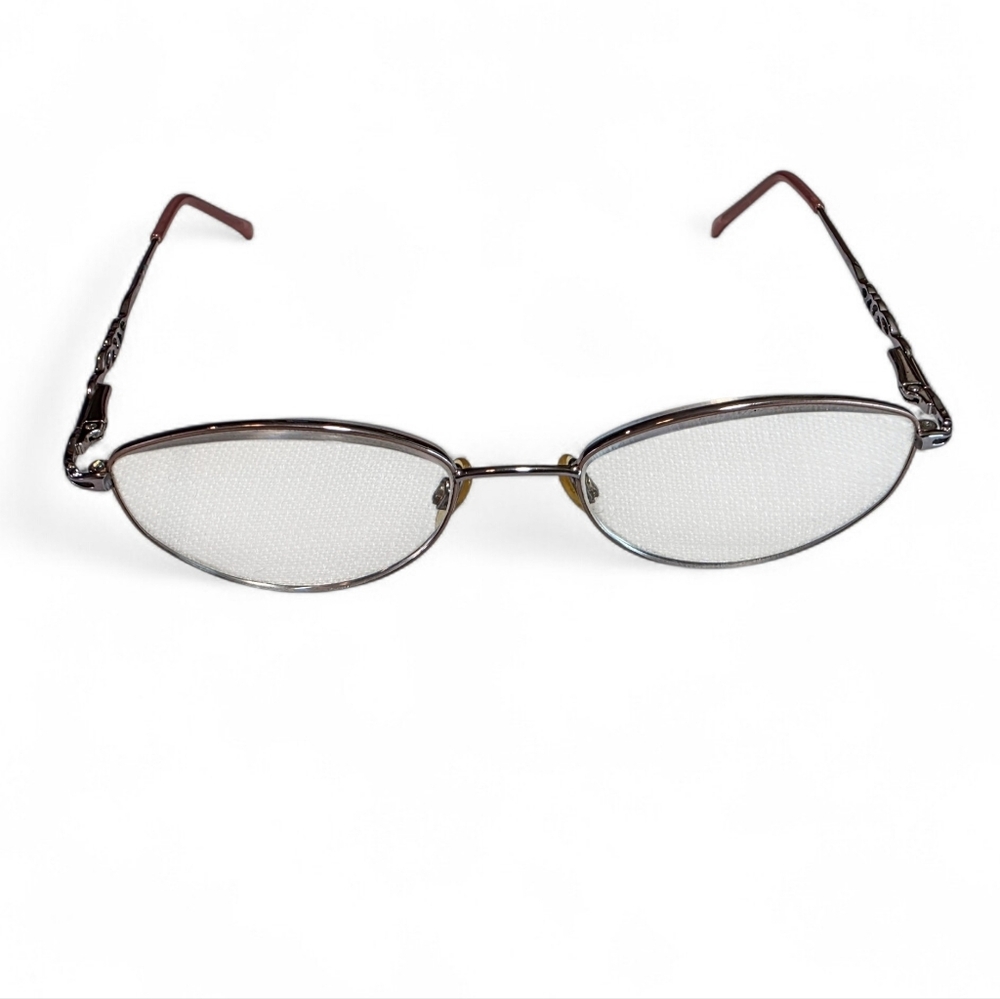 Vintage Jessica McClintock Oval Metal Glasses Frames EUC
